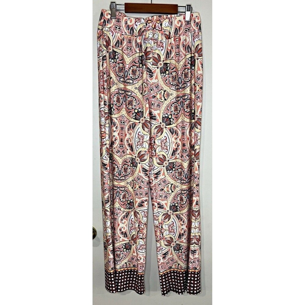 New Directions Paisley Palazzo Pants Women’s S Wide Leg Boho Print